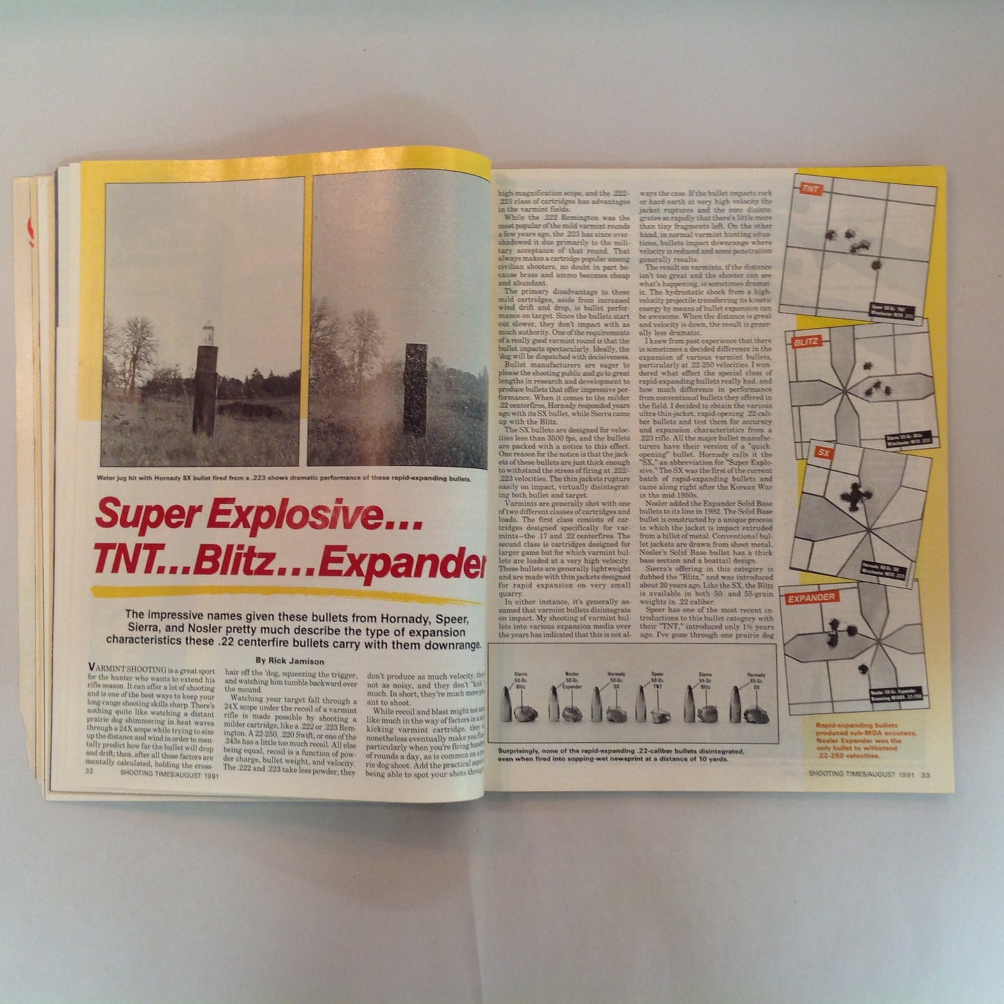 Vintage Aug 1991 Shooting Times Magazine Ruger's .45 Auto Is Ready Colt's .223 Binoculars for Hunting