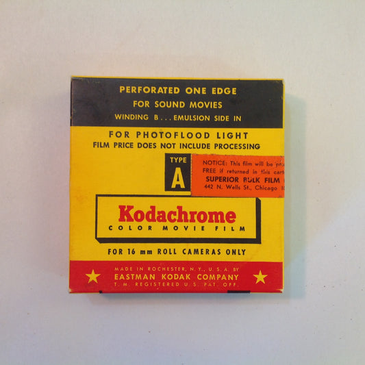 Vintage NOS Eastman-Kodak Kodachrome Color Movie Film 16mm 100 Feet KA455 Sealed Exp 1960