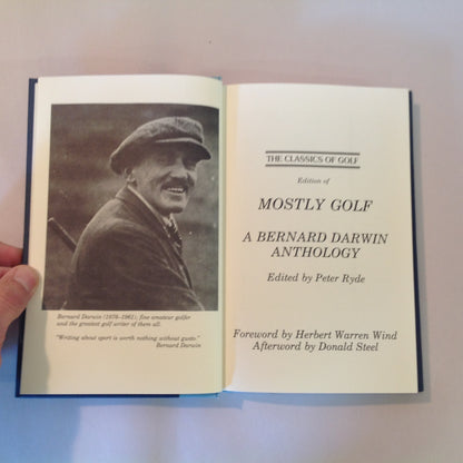 Vintage 1986 Hardcover Mostly Golf: A Bernard Darwin Anthology Peter Ryde, Editor C&G First