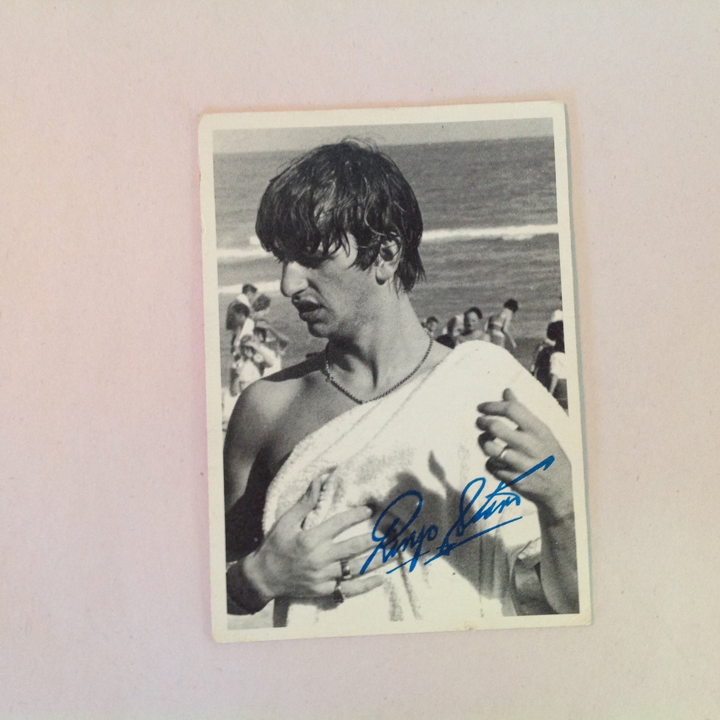 Vintage 1964 Topps Beatles Cards 3rd Series B&W Card No. 150 Ringo On the Beach