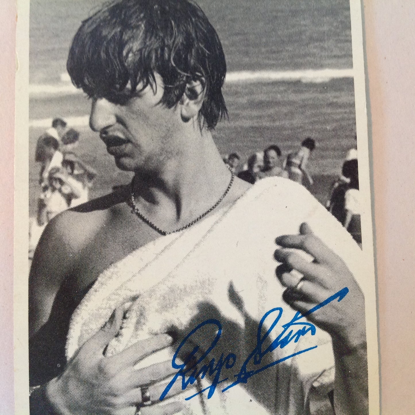 Vintage 1964 Topps Beatles Cards 3rd Series B&W Card No. 150 Ringo On the Beach