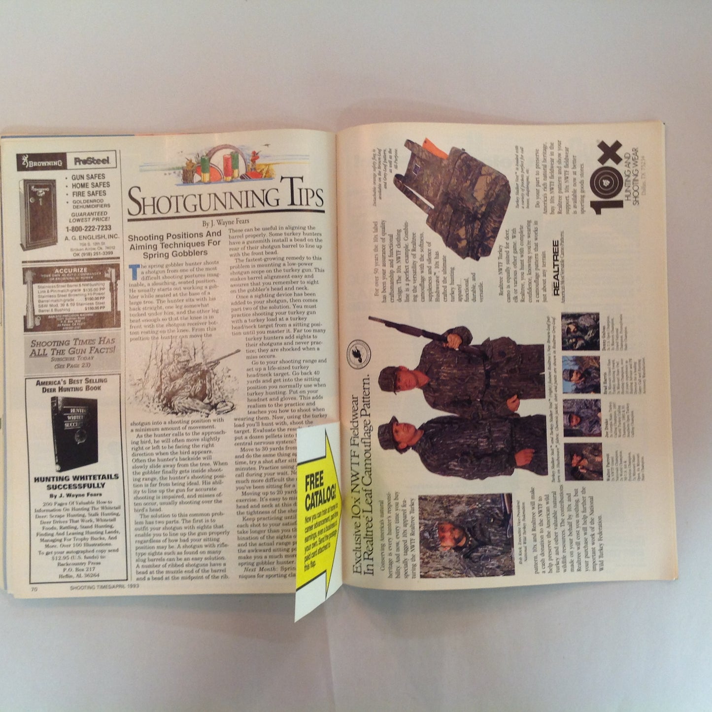 Vintage Apr 1993 Shooting Times Magazine High-Capacity Auto Pistols Top 25 Rifle Cartridges Handgun Hunting Challenge