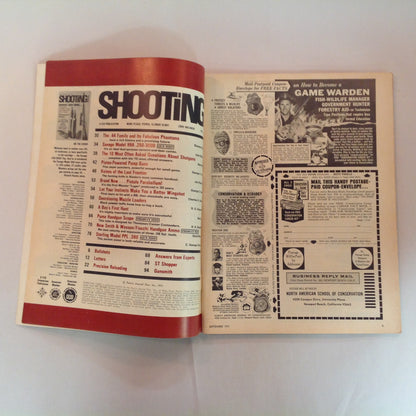 Vintage Sep 1971 Shooting Times Magazine Savage .250-3000 Handgunner's Delight 10 FAQ About Shotguns