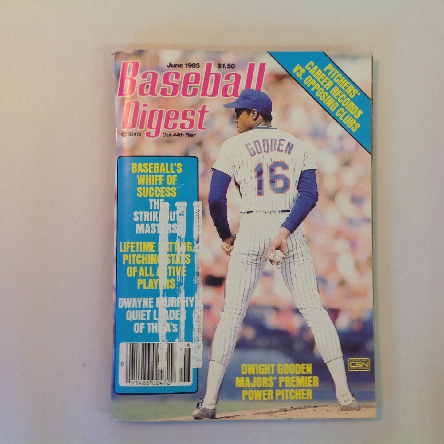 Vintage Jun 1985 Baseball Digest Magazine Dwight Gooden: Majors' Premier Power Pitcher