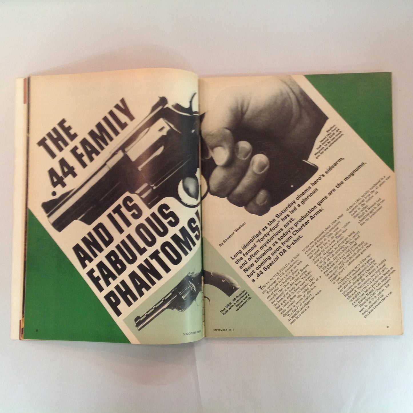 Vintage Sep 1971 Shooting Times Magazine Savage .250-3000 Handgunner's Delight 10 FAQ About Shotguns