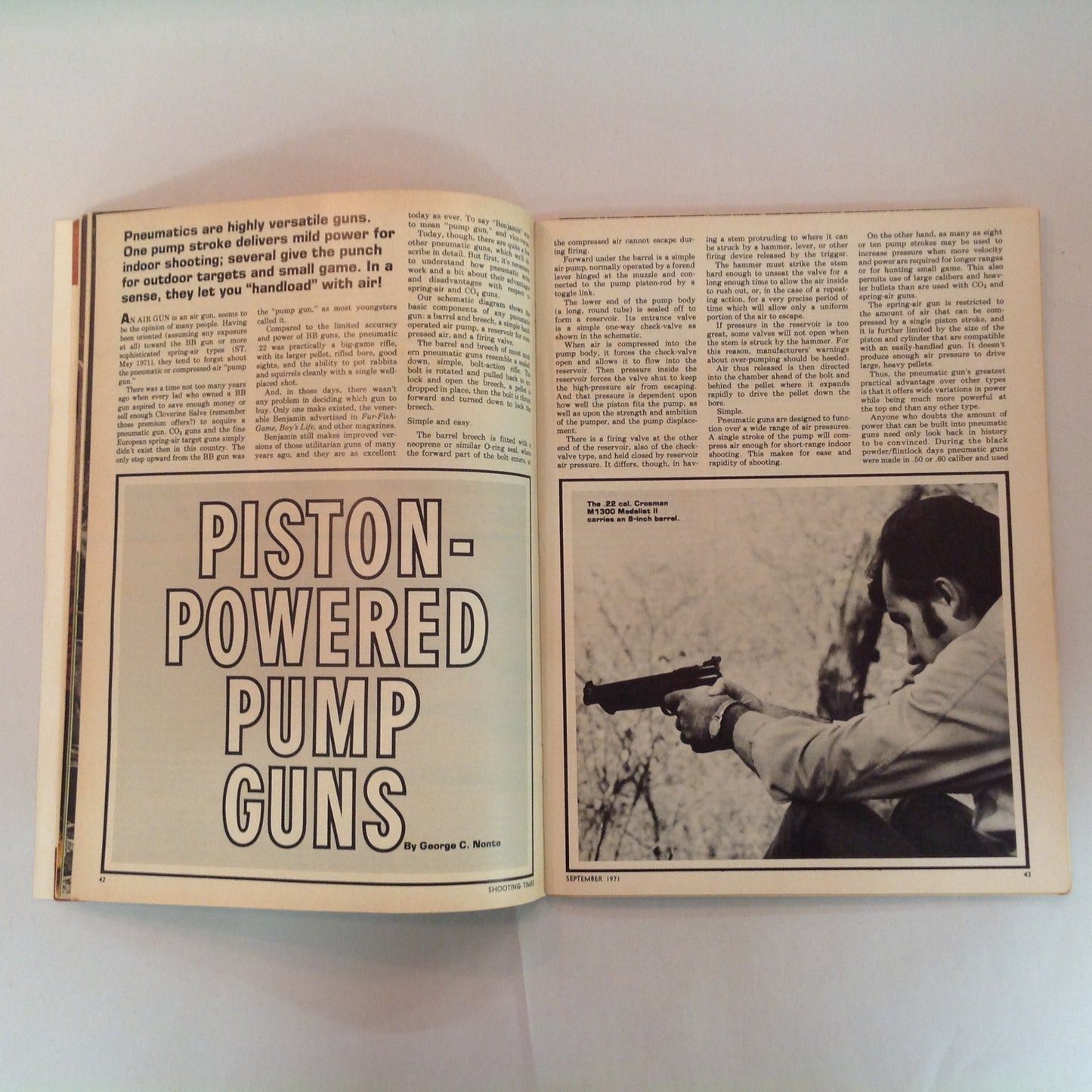 Vintage Sep 1971 Shooting Times Magazine Savage .250-3000 Handgunner's Delight 10 FAQ About Shotguns