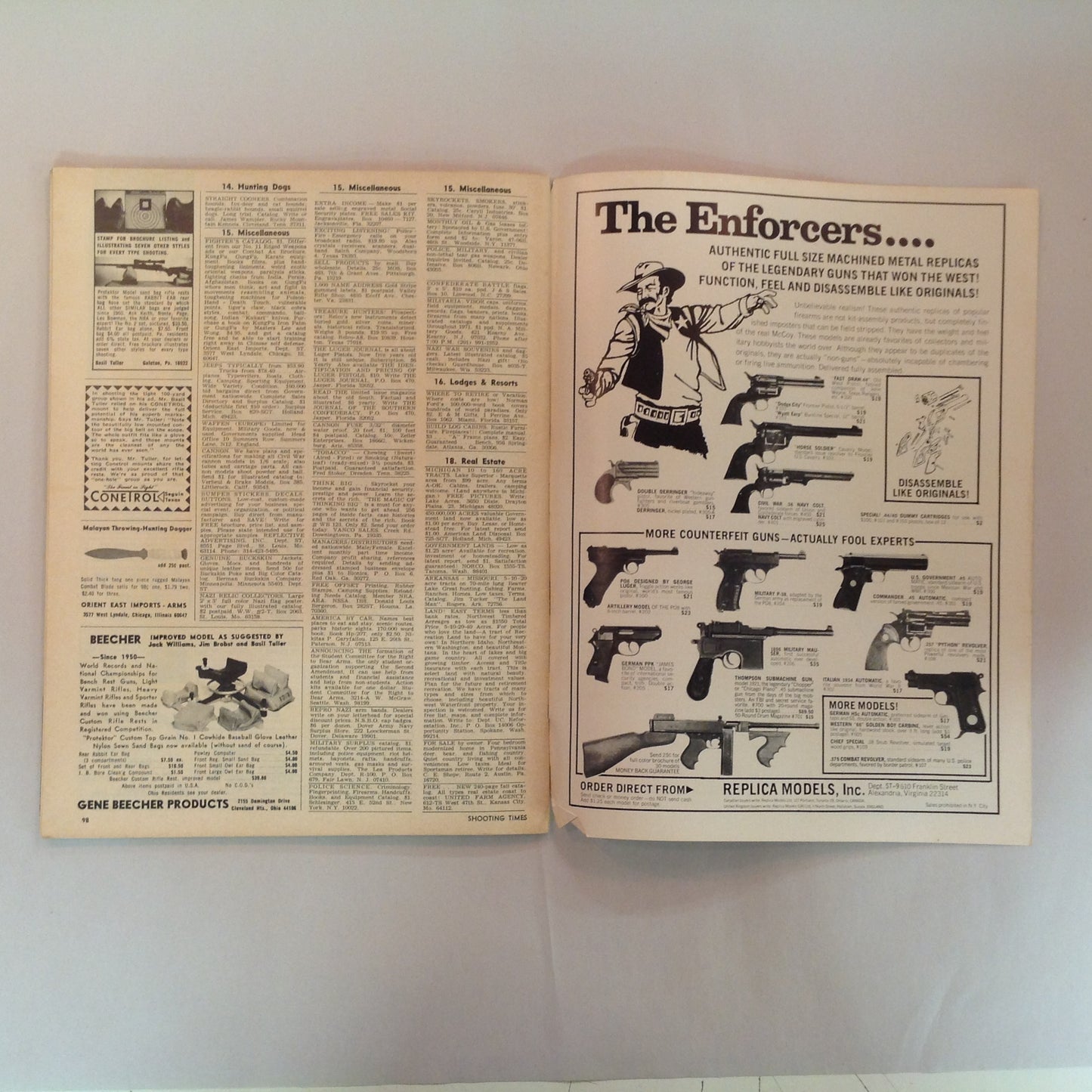 Vintage Sep 1971 Shooting Times Magazine Savage .250-3000 Handgunner's Delight 10 FAQ About Shotguns