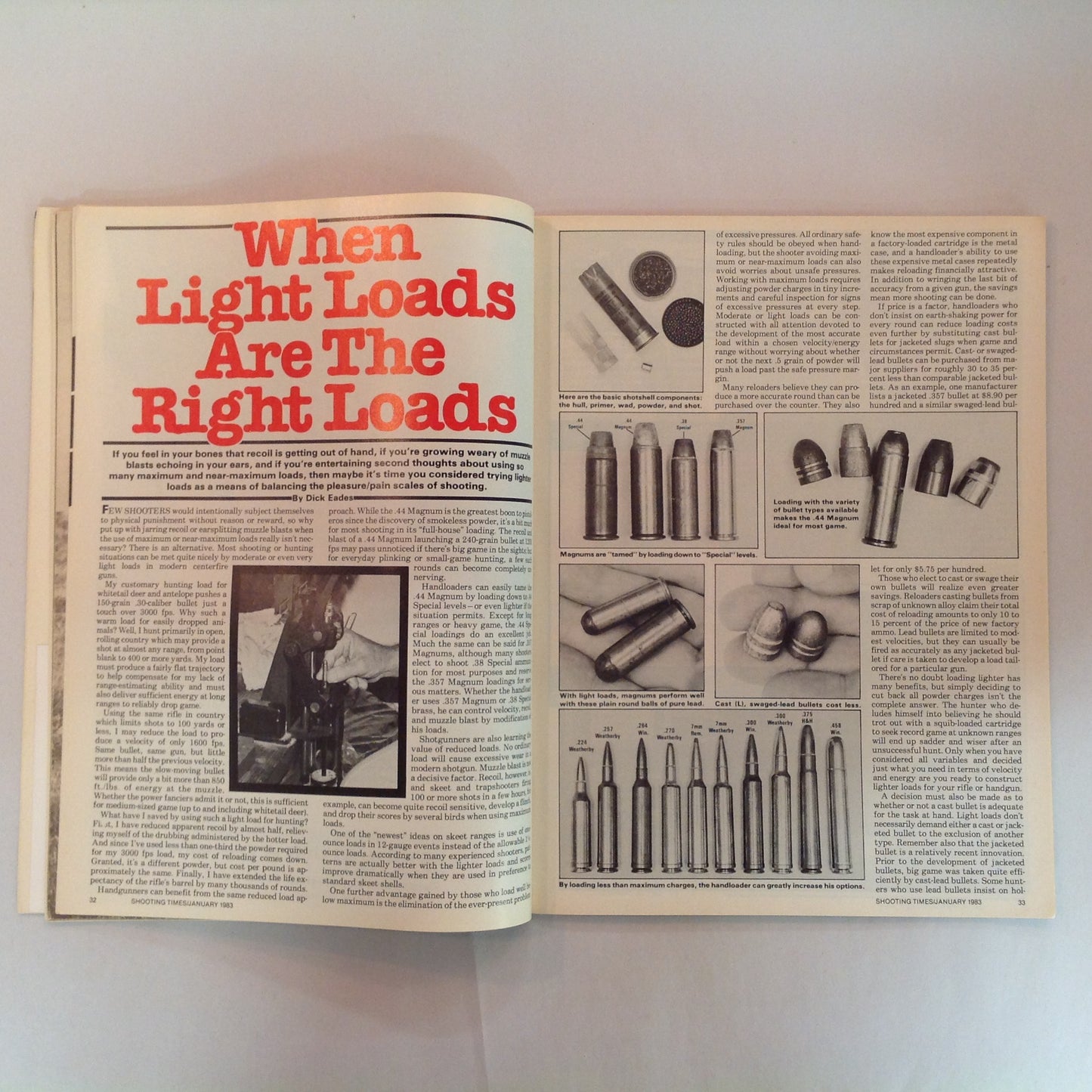 Vintage Jan 1983 Shooting Times Magazine Dan Wesson's First Stainless M715 .357 Magnum Handloading Bonus Fiberthane Stock