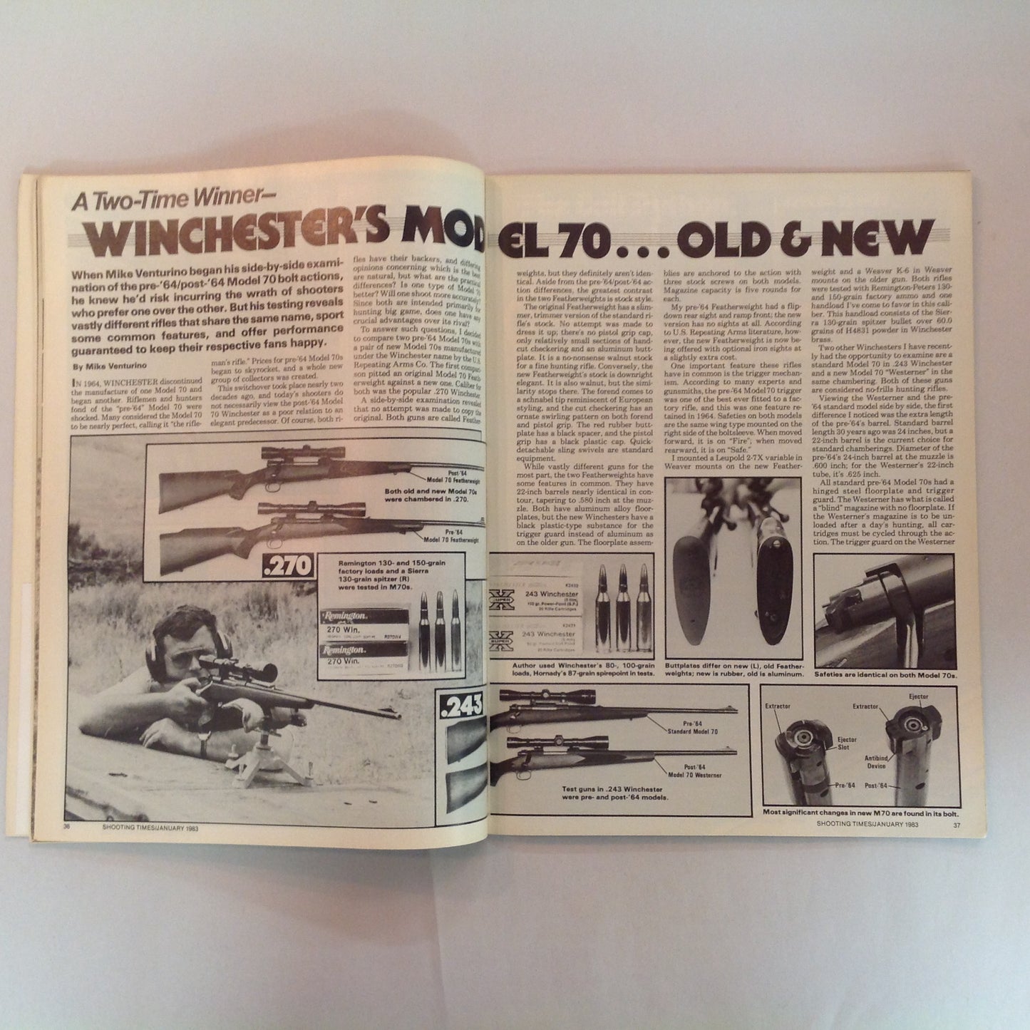 Vintage Jan 1983 Shooting Times Magazine Dan Wesson's First Stainless M715 .357 Magnum Handloading Bonus Fiberthane Stock