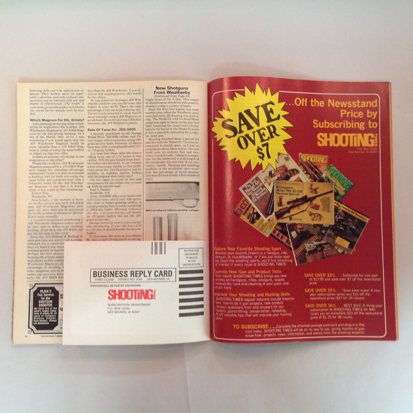 Vintage Jan 1983 Shooting Times Magazine Dan Wesson's First Stainless M715 .357 Magnum Handloading Bonus Fiberthane Stock