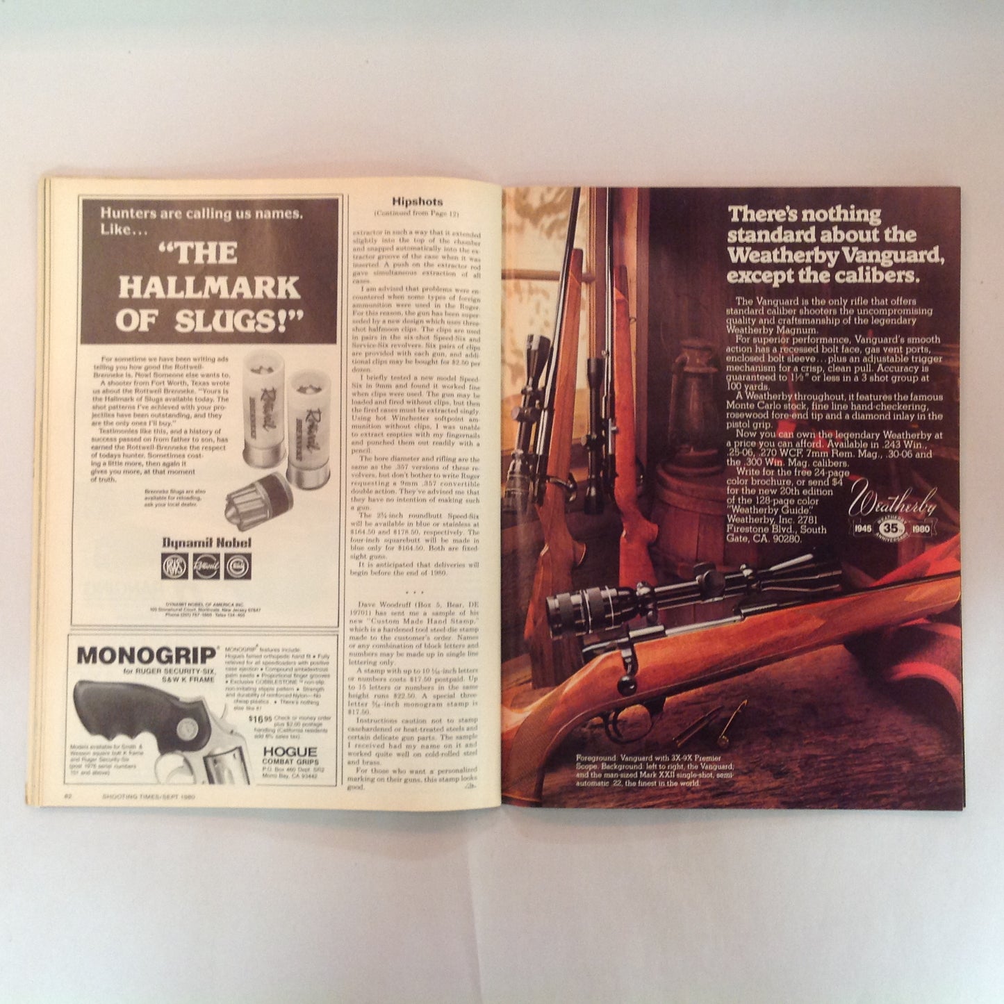 Vintage Sep 1980 Shooting Times Magazine Remington's New M788 In .243 CF Rifles Special Hunting-Ammo Report Weatherby's First Pistol