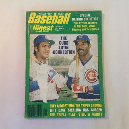 Vintage Aug 1977 Baseball Digest Magazine The Cubs' Latin Connection: Manny Trillo Ivan de Jesus