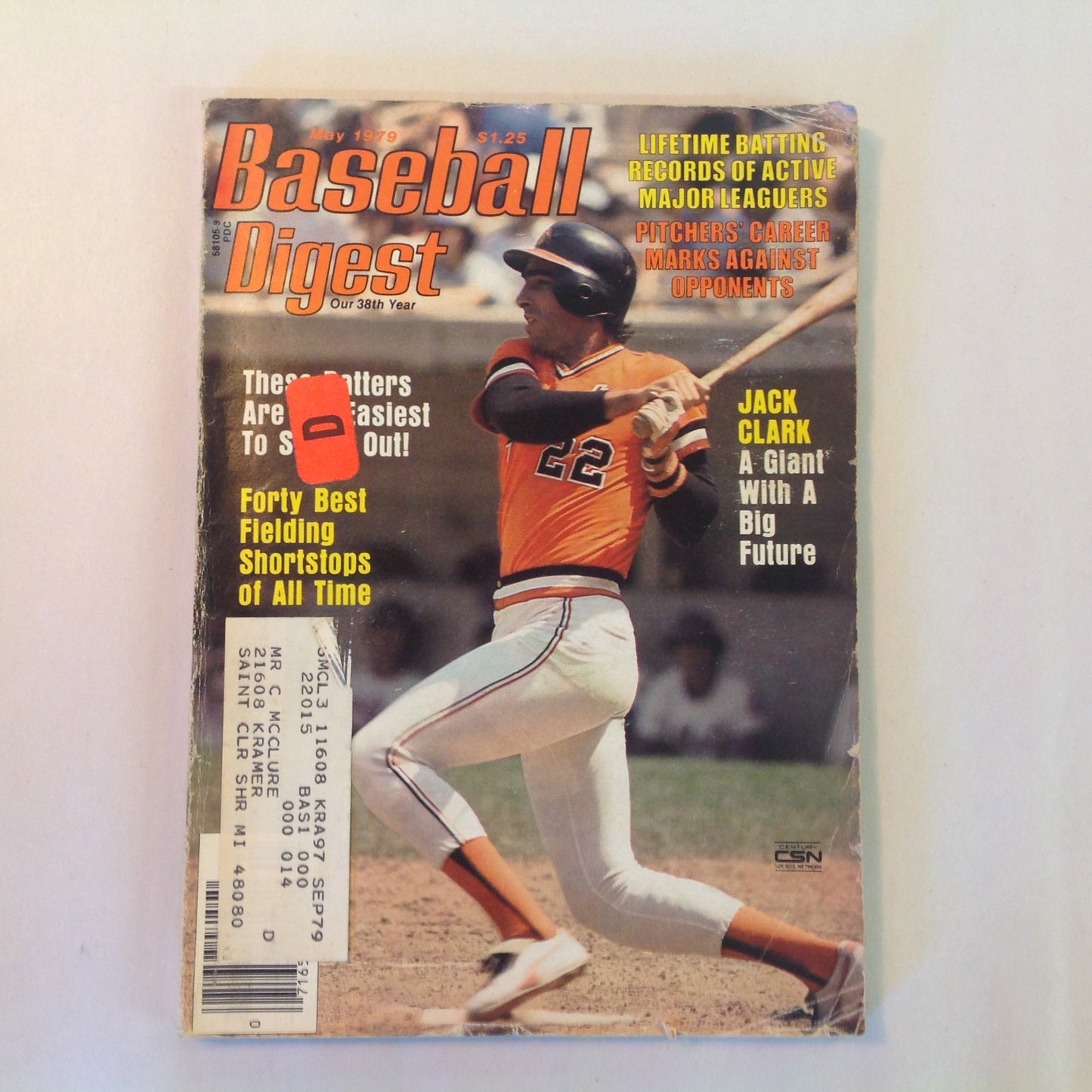 Vintage May 1979 Baseball Digest Magazine Jack Clark: A Giant with a Big Future