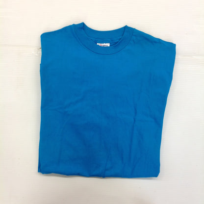 Vintage 1990's NOS Hanes Beefy-T Blue Teal Turqouise Single Stitch Short Sleeve T-Shirt