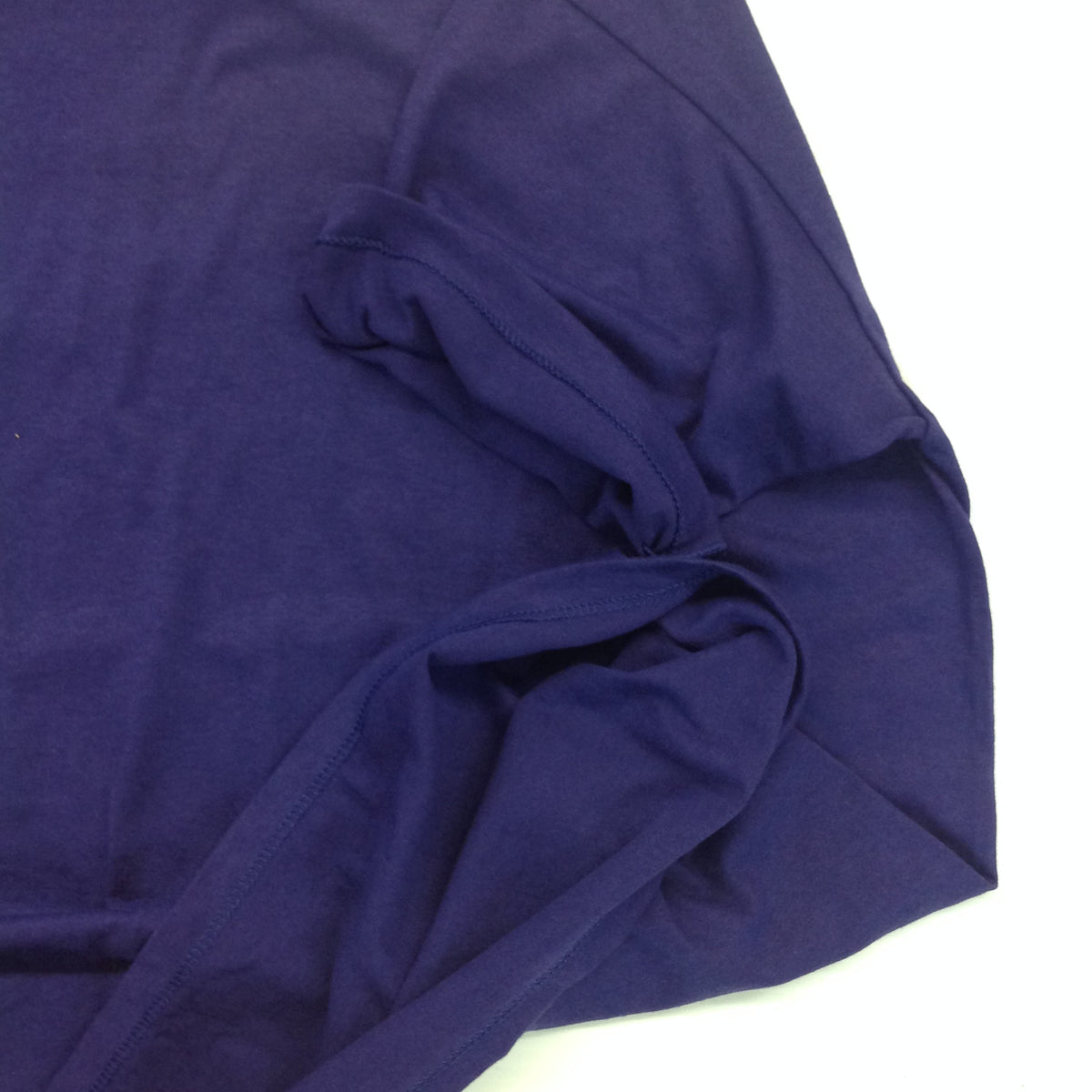 Vintage NOS 1990's Purple XL Jerzees Single Stitch Collar Cuffs Double-Stitch Hem