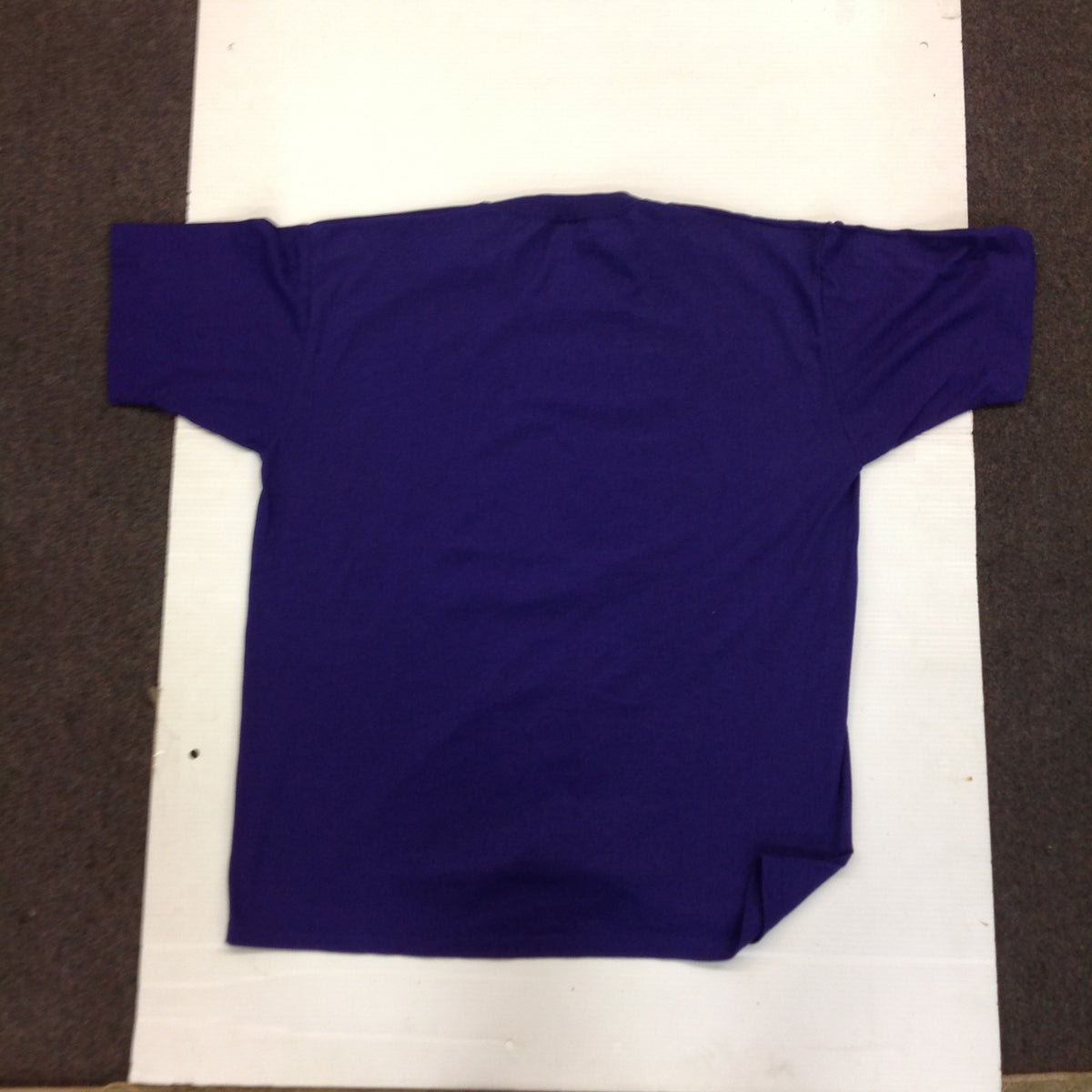 Vintage NOS 1990's Purple XL Jerzees Single Stitch Collar Cuffs Double-Stitch Hem