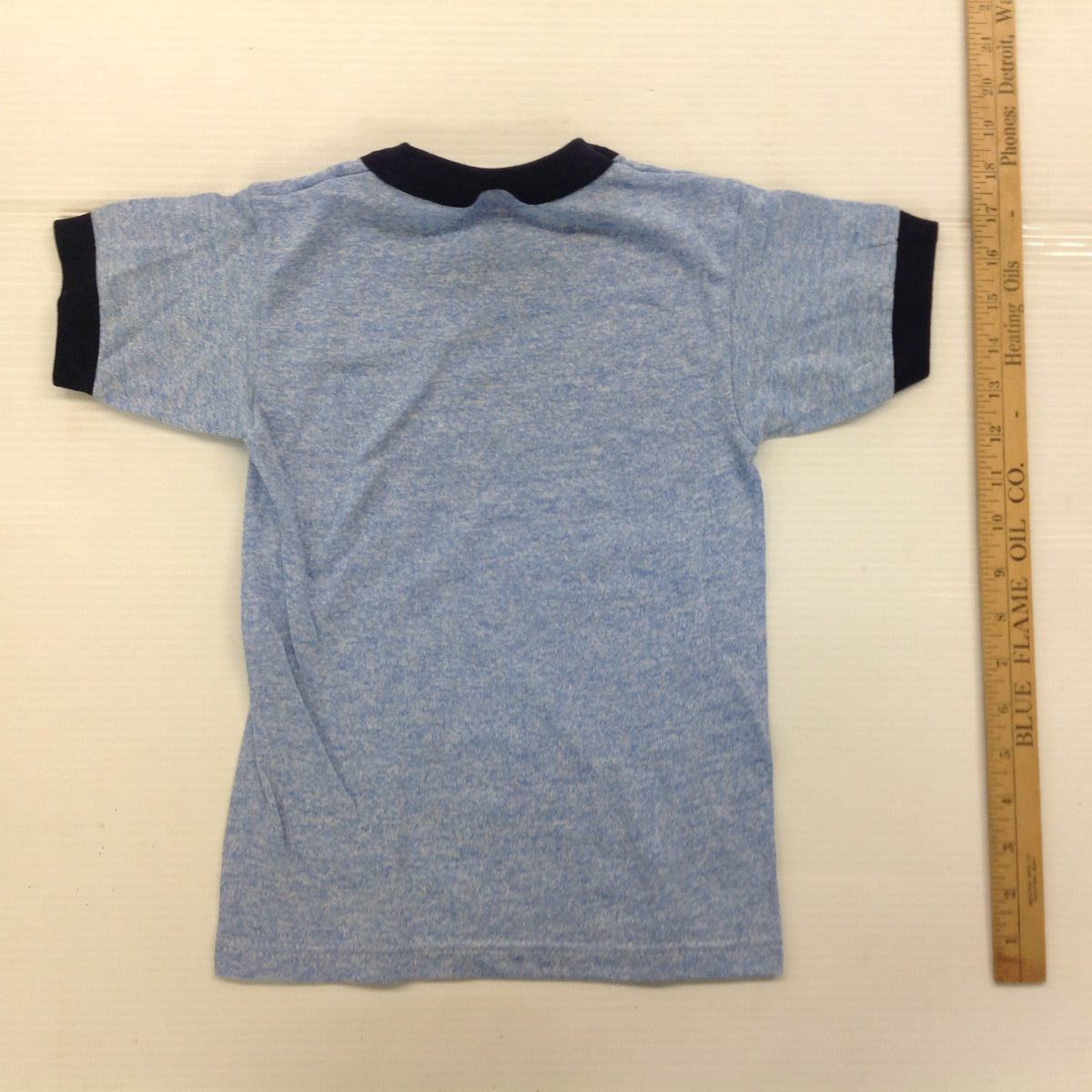 Vintage NOS 1980's Jerzees By Russell Blue CHILD'S Ringer T-Shirt Kids S 6-8