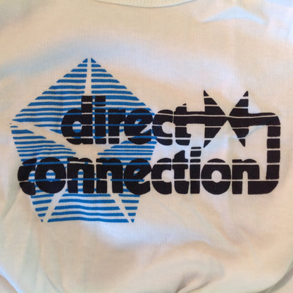 Vintage Chrysler Dodge Direct Connection White Mid Riff Crop Top 1/2 Shirt Adult Medium Child Sized (?)