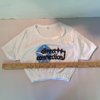 Vintage Chrysler Dodge Direct Connection White Mid Riff Crop Top 1/2 Shirt Adult Medium Child Sized (?)