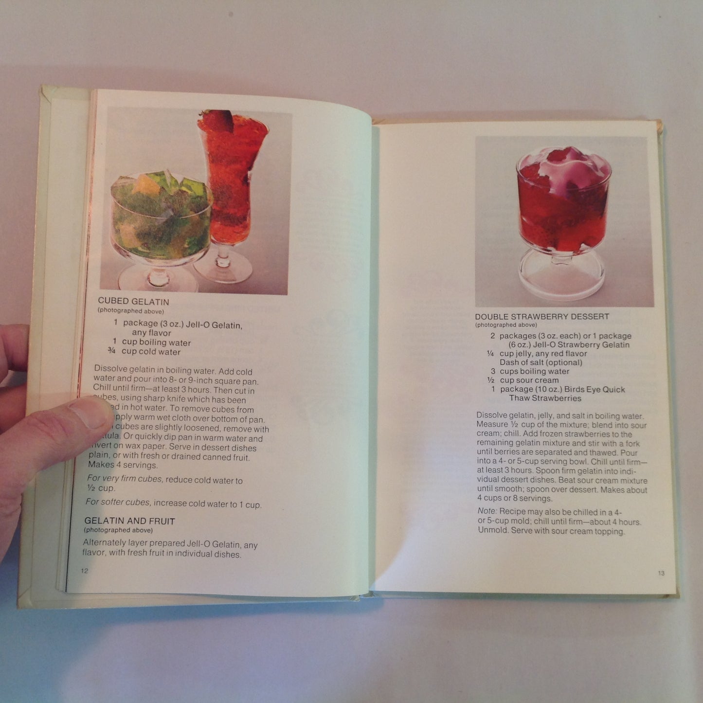 Vintage 1975 Hardcover Cookbook The New Joys of Jell-O Gelatin Dessert Recipe Book