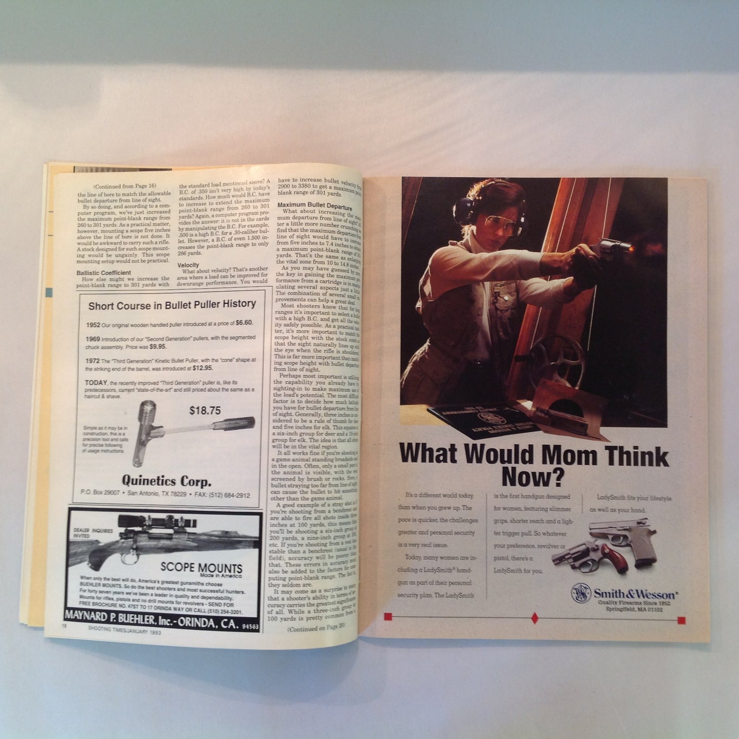 Vintage Jan 1993 Shooting Times Magazine .357 Fire and Fury '93 Preview Fine-Tune Ruger Revolver