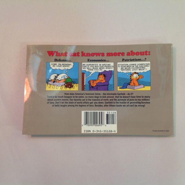 Vintage 1988 Trade Paperback Garfield World-Wide: His 15th Book Jim Davis First Edition