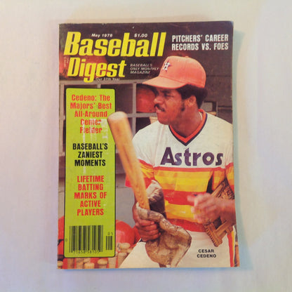 Vintage May 1978 Baseball Digest Magazine Cesar Cedeno: The Majors' Best All-Around Center Fielder