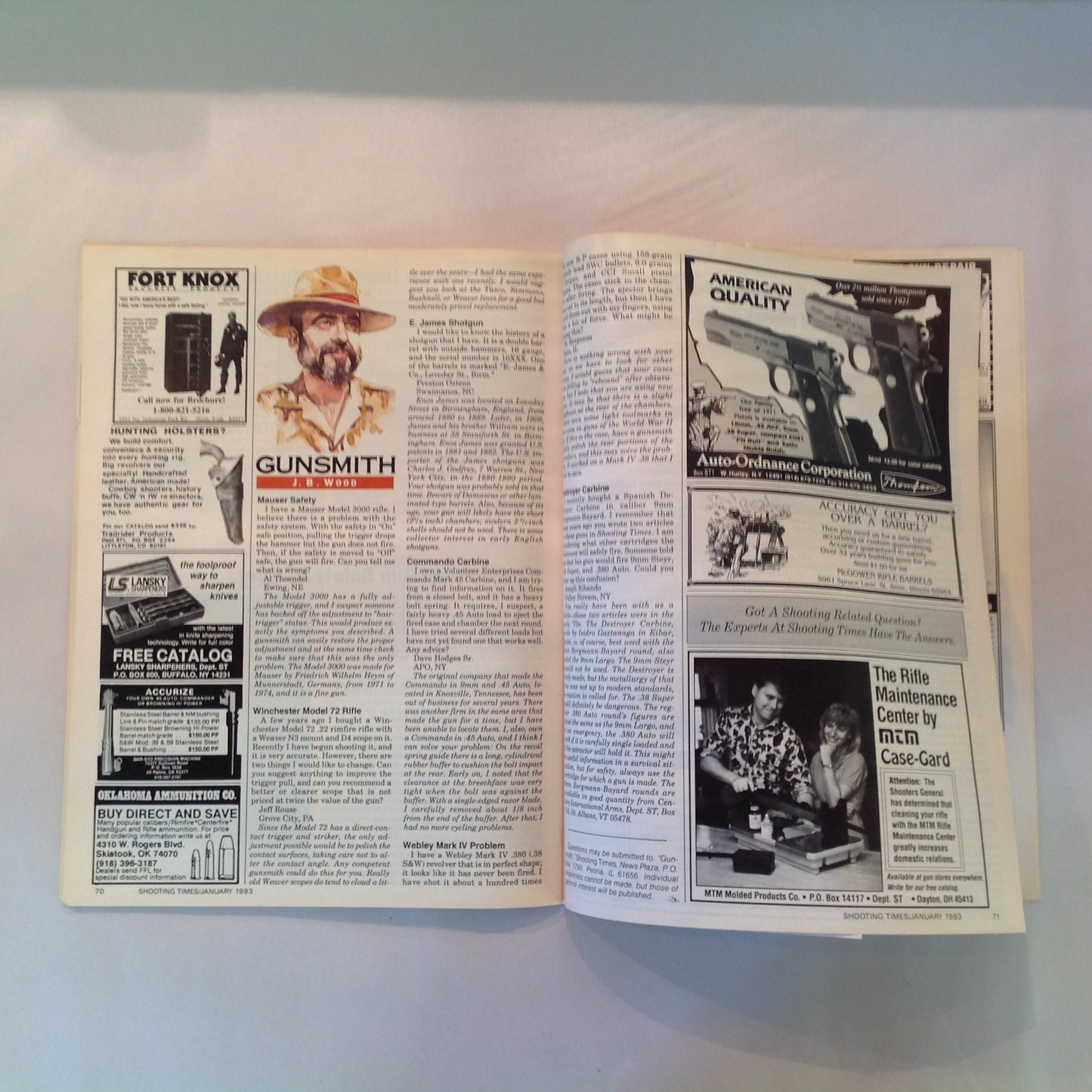 Vintage Jan 1993 Shooting Times Magazine .357 Fire and Fury '93 Preview Fine-Tune Ruger Revolver