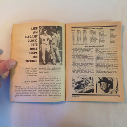 Vintage Nov 1981 Baseball Digest Magazine Pete Rose Keeps on Ticking