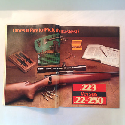 Vintage Jul 1982 Shooting Times Magazine Battle For Top Velocity .223 Vs .22-250 Serial Number Know-How Handgun Bonus .38 & .44