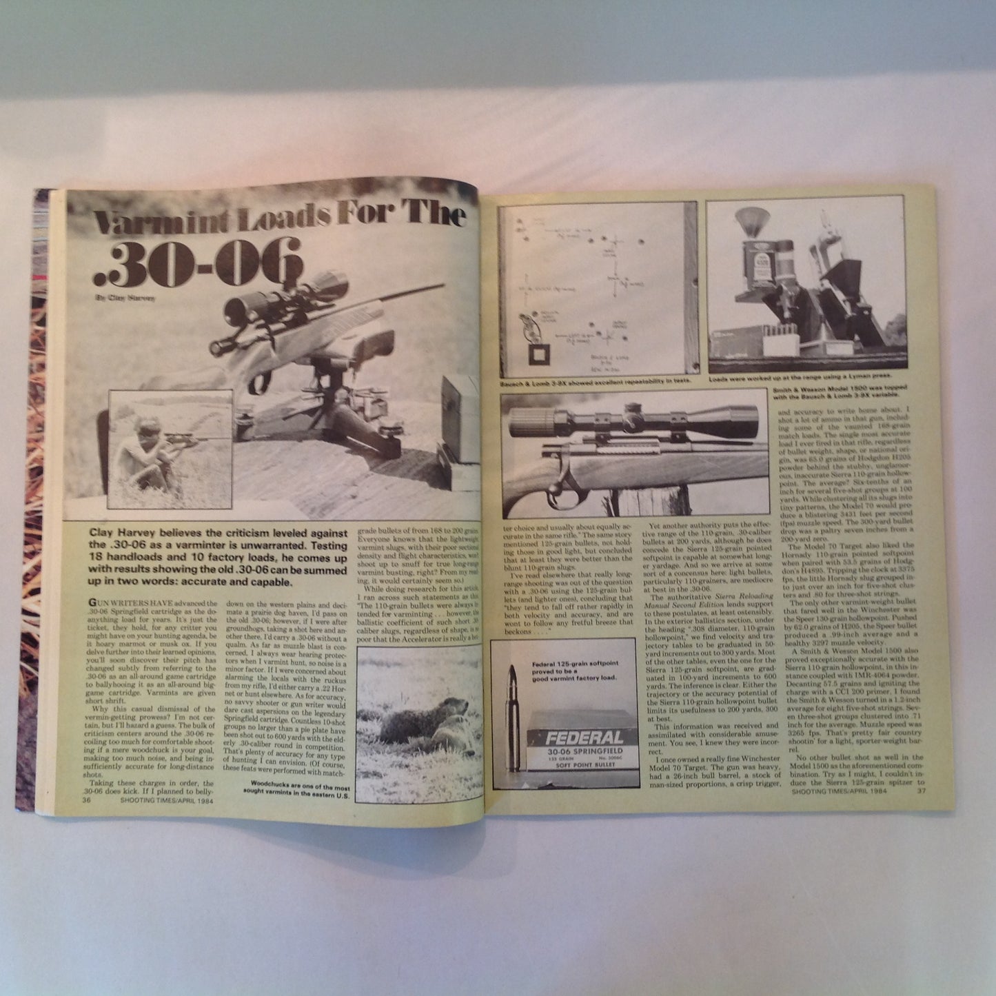 Vintage Apr 1984 Shooting Times Magazine New Winchester Featherweight Short Action M70 Special Varminting Section