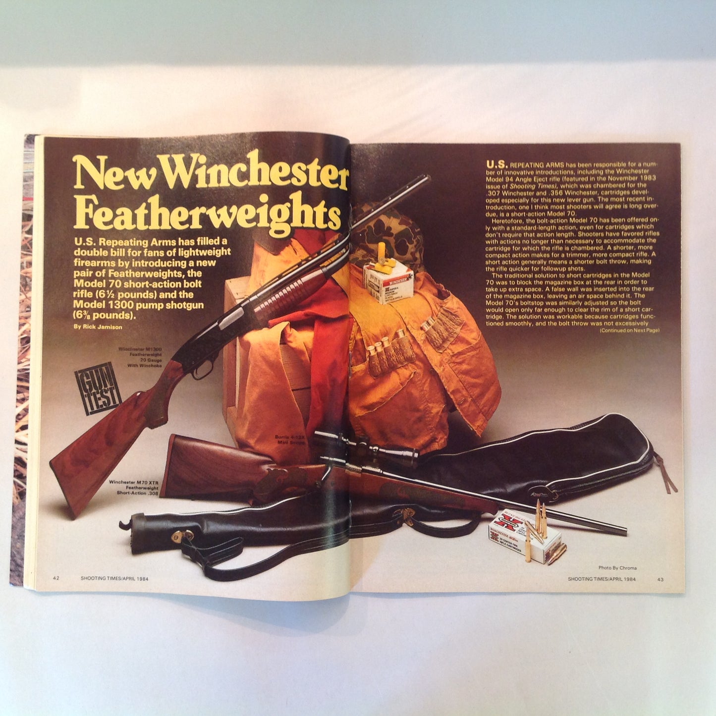 Vintage Apr 1984 Shooting Times Magazine New Winchester Featherweight Short Action M70 Special Varminting Section