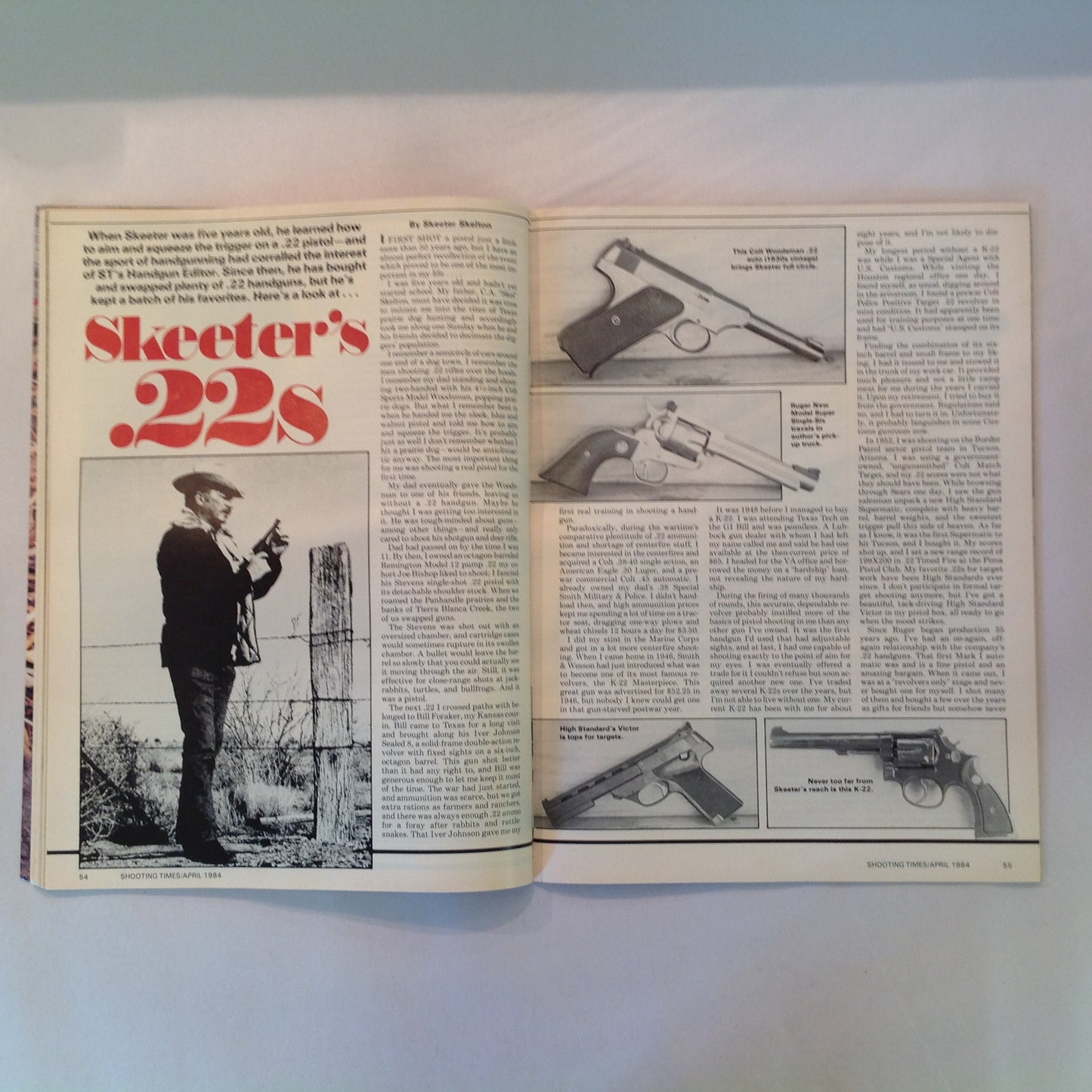 Vintage Apr 1984 Shooting Times Magazine New Winchester Featherweight Short Action M70 Special Varminting Section