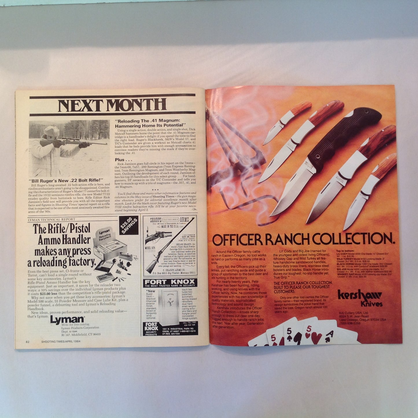 Vintage Apr 1984 Shooting Times Magazine New Winchester Featherweight Short Action M70 Special Varminting Section