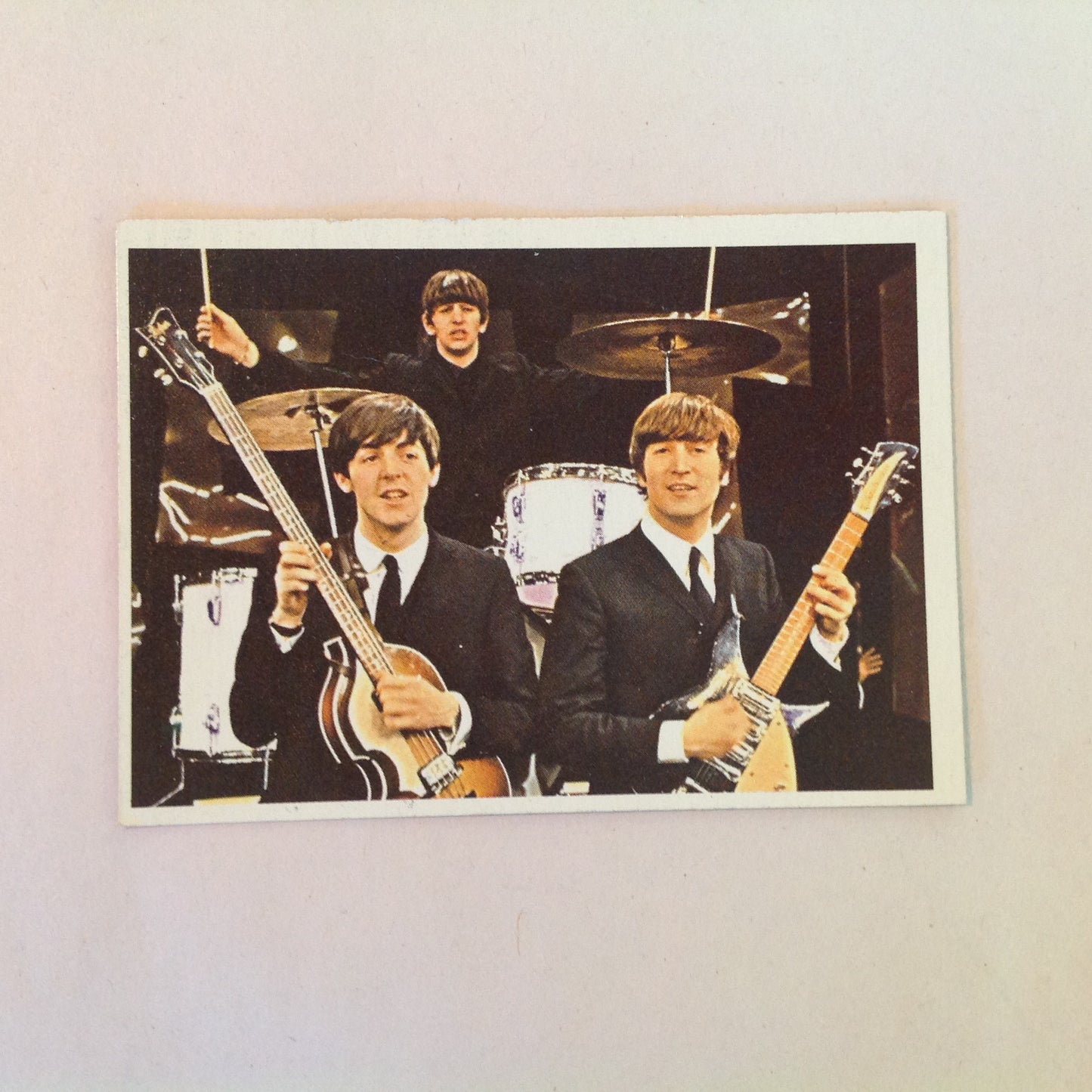 Vintage 1964 Topps Beatles Diary Cards 33A George Harrison John Paul Ringo Photo