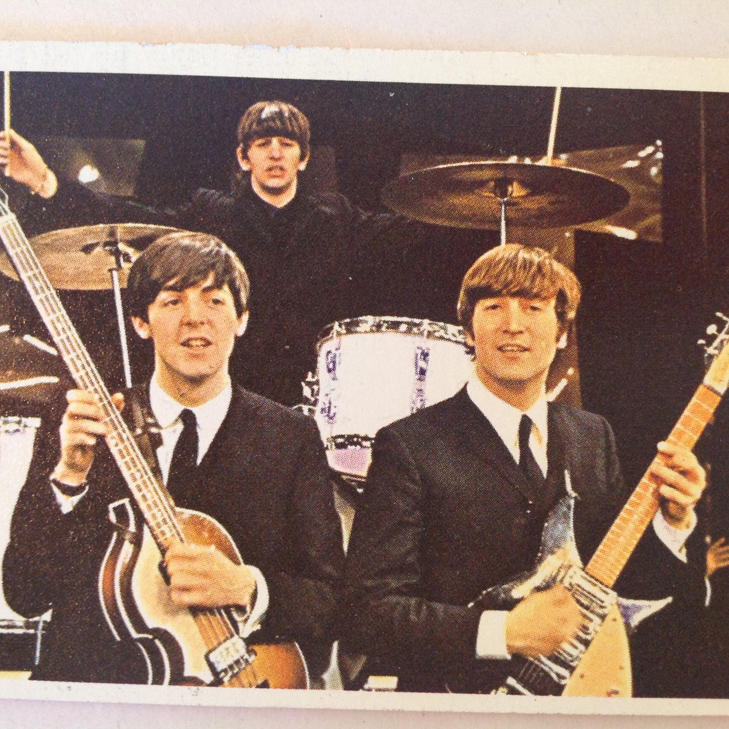 Vintage 1964 Topps Beatles Diary Cards 33A George Harrison John Paul Ringo Photo