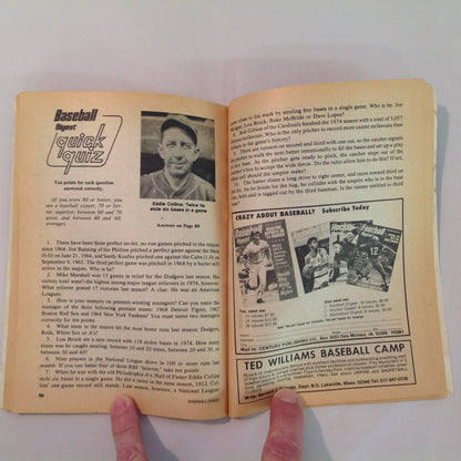 Vintage Feb 1975 Baseball Digest Magazine Steve Garvey: First Base Hero