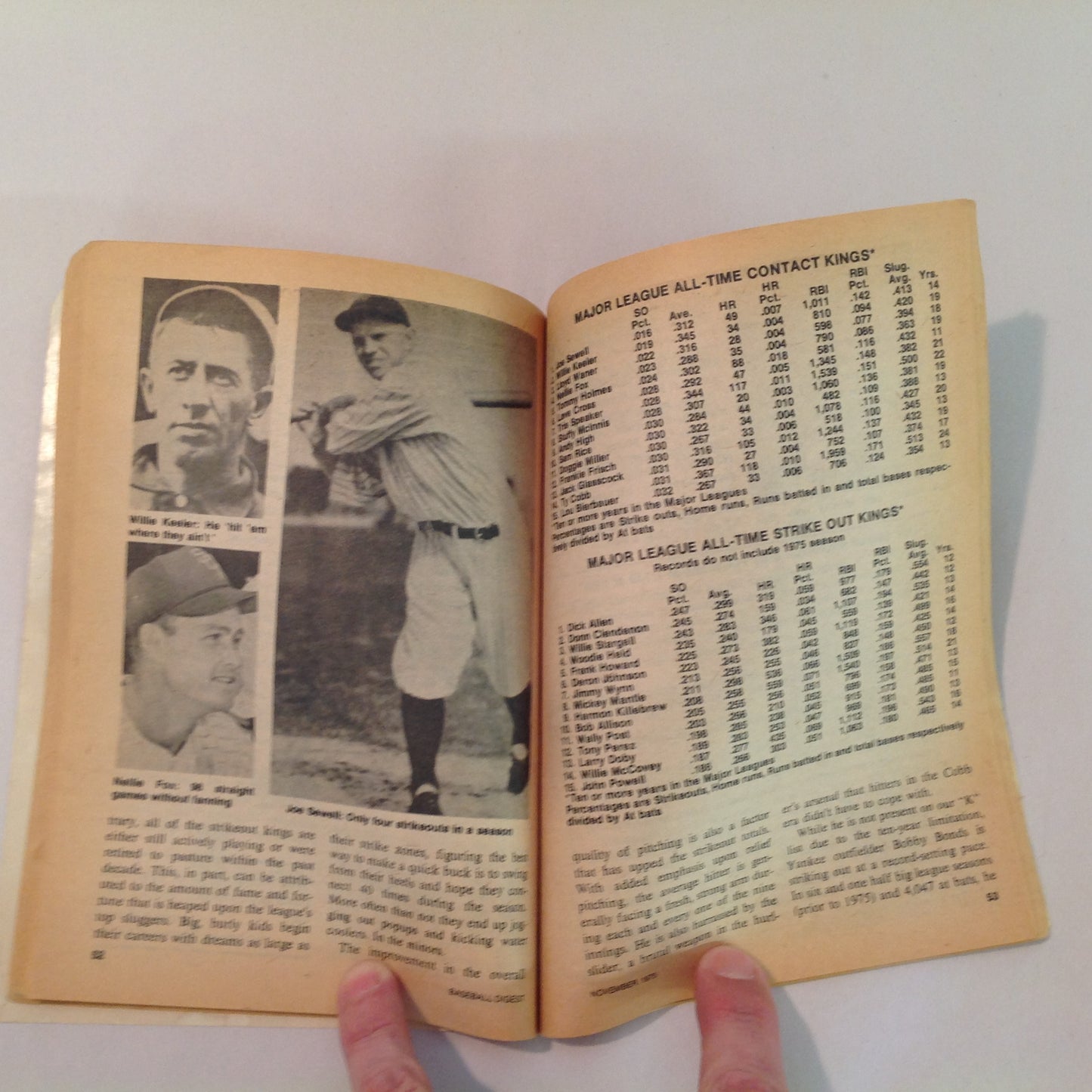 Vintage Nov 1975 Baseball Digest Magazine Boston's Fred Lynn: Rookie of the Year
