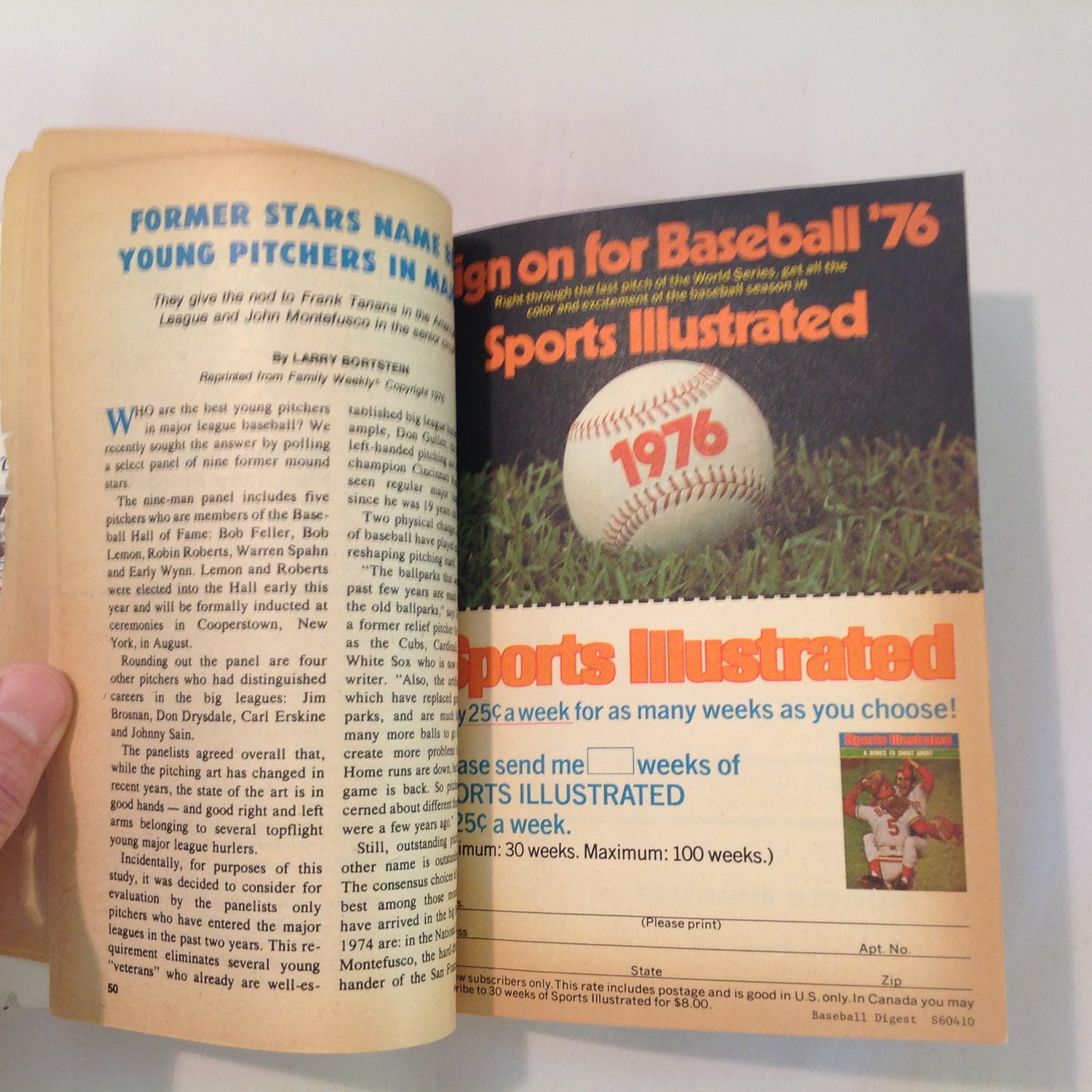 Vintage Jun 1976 Baseball Digest Magazine Cleveland's Rick Manning