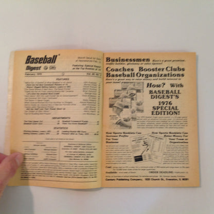 Vintage Feb 1976 Baseball Digest Magazine Exclusive! Pitchers' ERA Vs Opposing Clubs