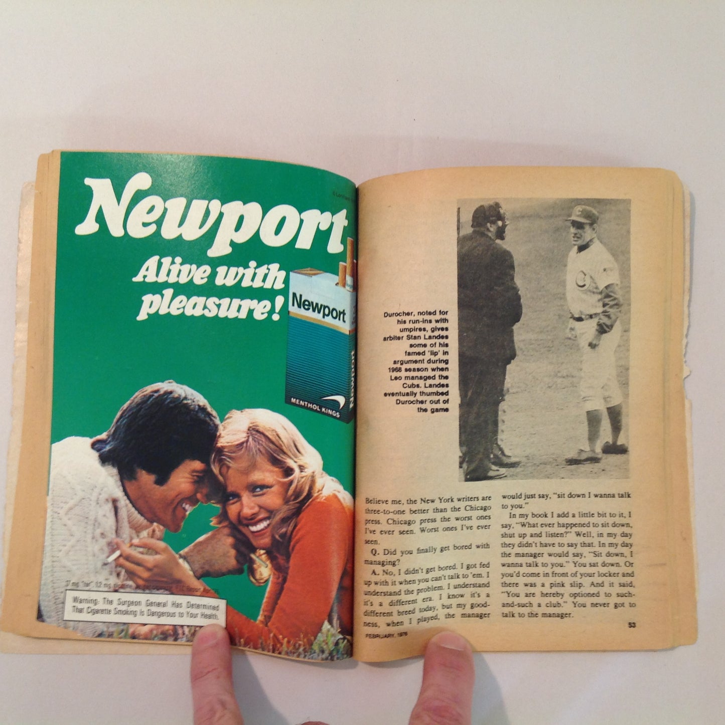 Vintage Feb 1976 Baseball Digest Magazine Exclusive! Pitchers' ERA Vs Opposing Clubs