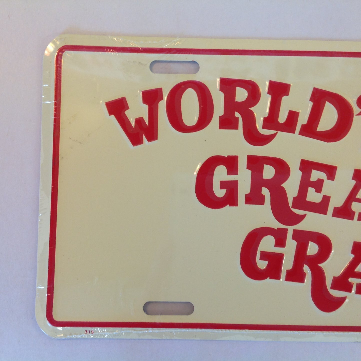 Vintage NOS Novelty Aluminum License Plate World's Greatest Grandpa