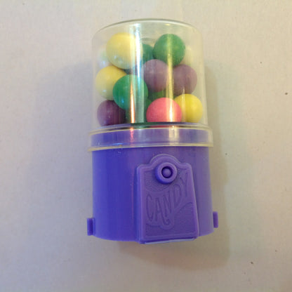 Vintage Unopened Fleer 2 oz Purple Miniature Gumball Machine Candy Container