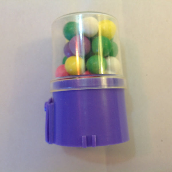 Vintage Unopened Fleer 2 oz Purple Miniature Gumball Machine Candy Container
