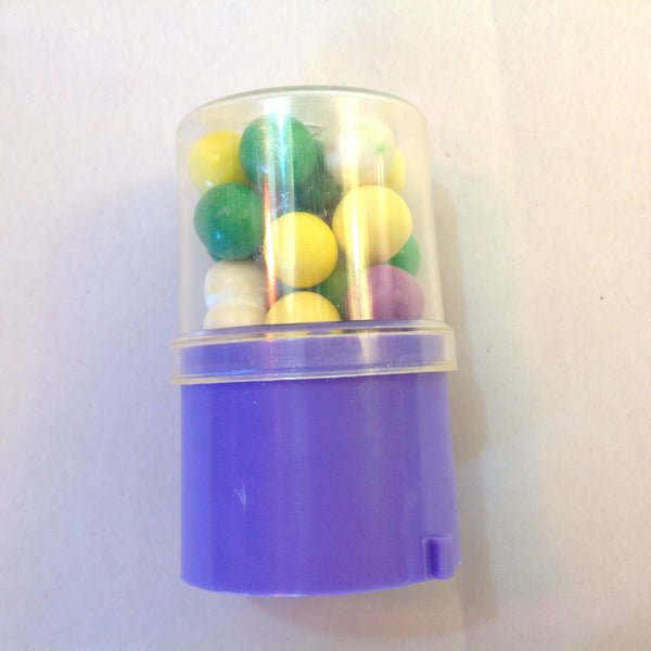 Vintage Unopened Fleer 2 oz Purple Miniature Gumball Machine Candy Container
