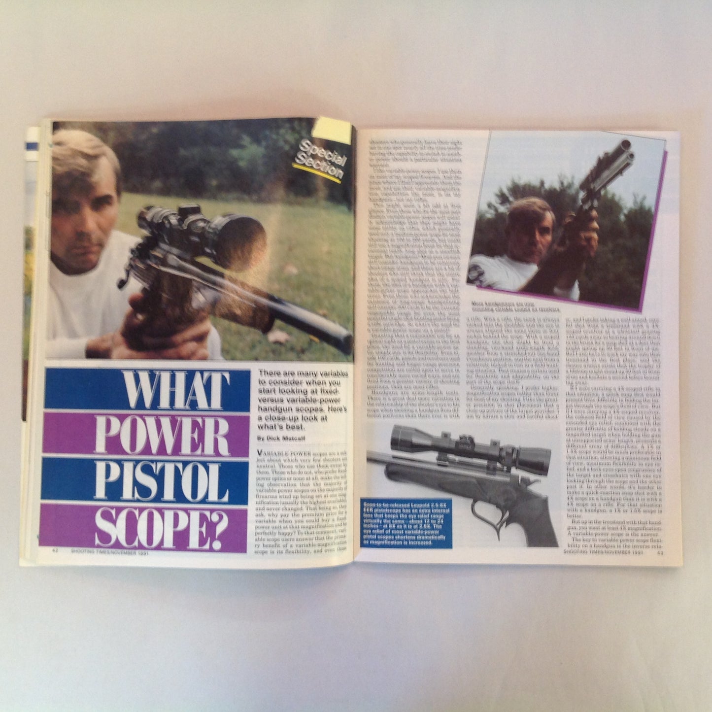 Vintage Nov 1991 Shooting Times Magazine Handguns for Self Defense Bonus Beginner's Buyer's Guide