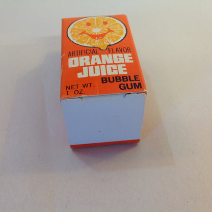 Vintage 1981 Unopened Topps Orange Juice Bubble Gum 1 ox Candy Container