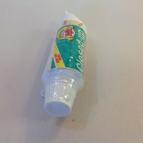 Vintage Unopened Closed-Up Super Glue Formula Mouthful of Teeth Candy Novelty Container