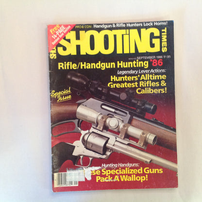 Vintage Sep 1986 Shooting Times Magazine Rifle/Handgun Hunting '86 Hunters' Alltime Greatest Rifles and Calibers
