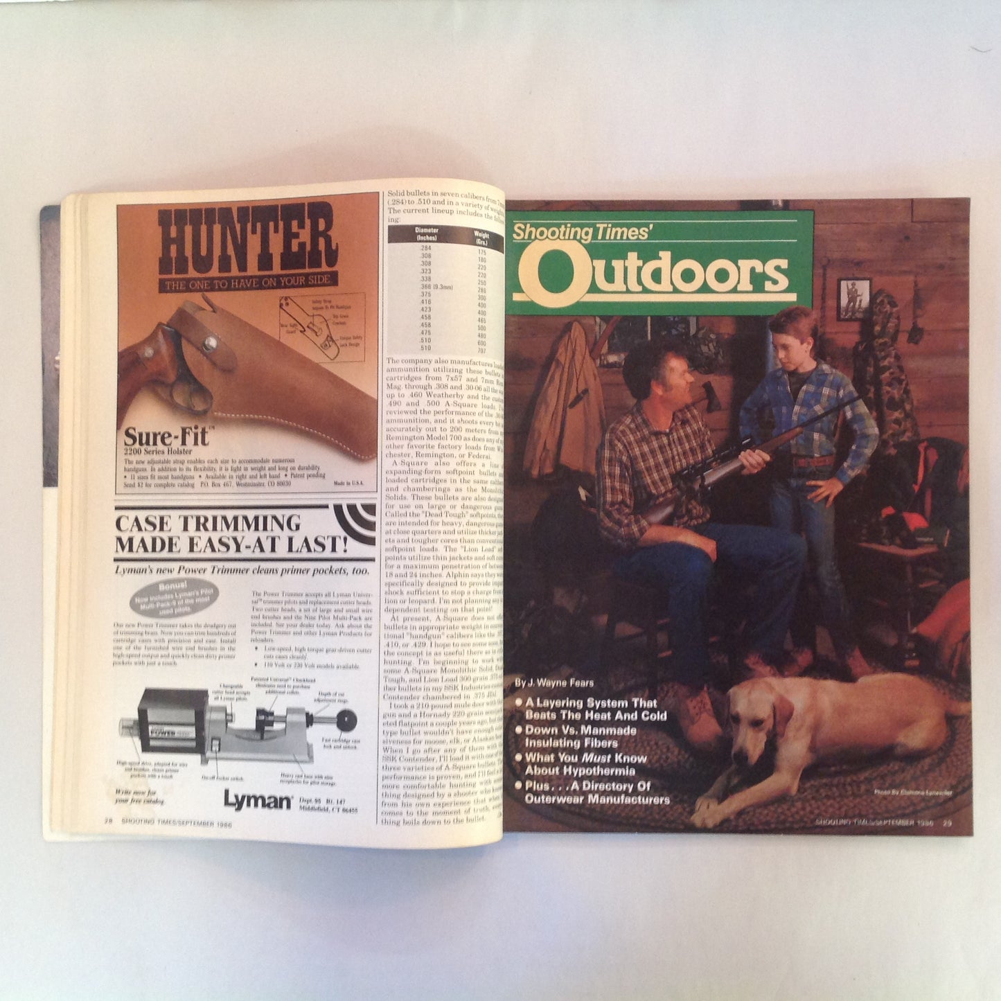 Vintage Sep 1986 Shooting Times Magazine Rifle/Handgun Hunting '86 Hunters' Alltime Greatest Rifles and Calibers